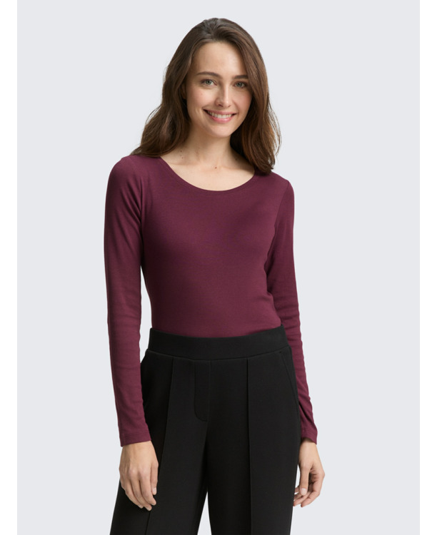 Basic shirt met lange mouwen