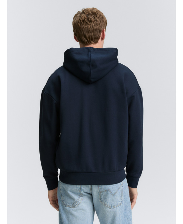 Relaxed fit sweatjack met capuchon