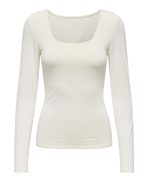Standard Fit U-Neck Long Sleeves (L/S) Stijlvol T-shirt met U-hals en standaardpasvorm voor meisjes