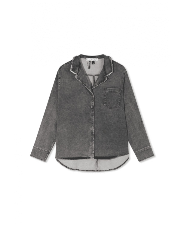 10DAYS Dames denim blouse shirt jog katoen mix
