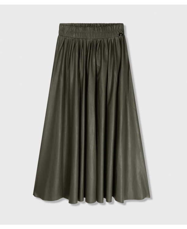 leather look pleated skirt