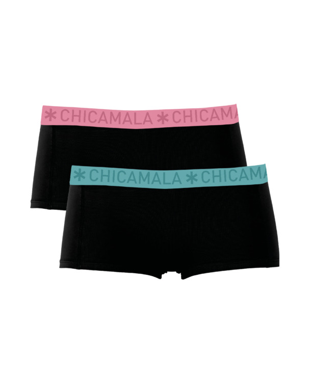 Meisjes 2-pack Boxershorts Effen Black