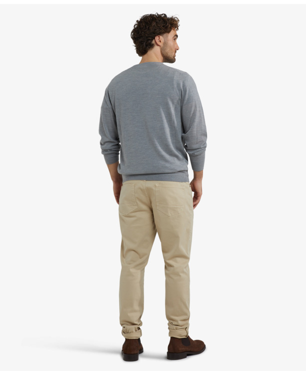 Fine Merino C-Neck Sweater 100% Extra Fine Merinowol Heren