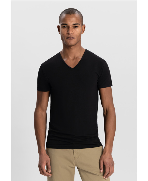 Dstrezzed Heren Bamboo Blend Ondergoed Wit Gatsby 2 Pack V-Hals T-Shirt