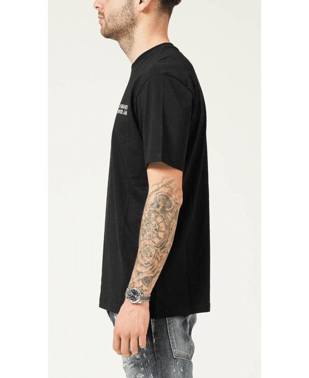 MY BRAND UPSIDE DOWN CHEST BLACK T-SHIRT