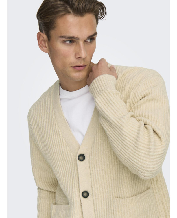 Ruimvallende V-hals lange mouwen (L/M) Heren