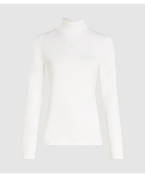 K LOGO MOCK NECK LS T-SHIRT