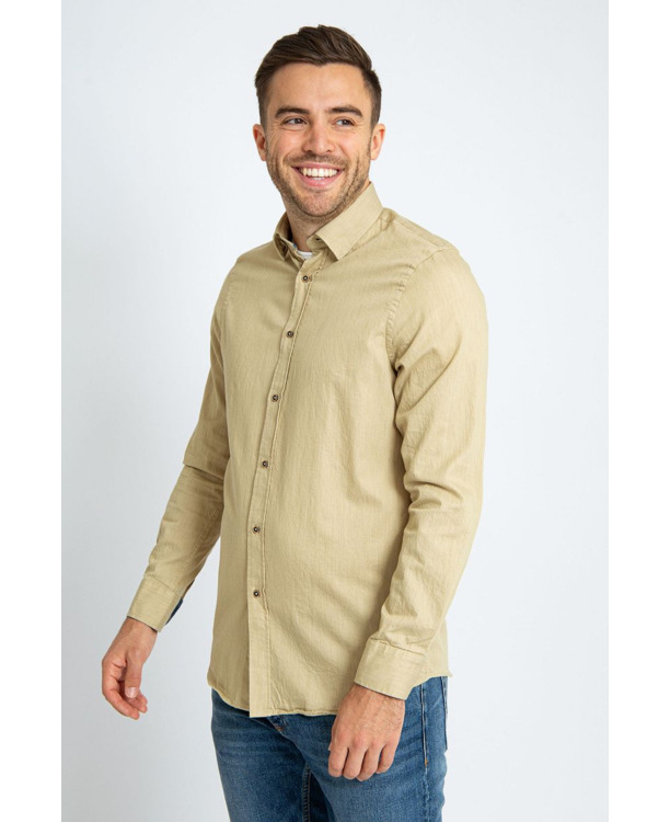 Suitable Overhemd Washed Sand