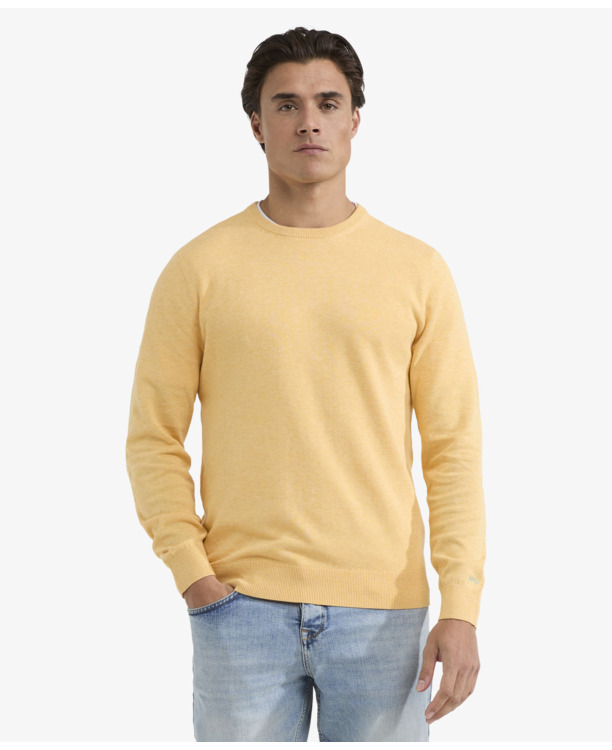 C-Neck Sweater 100% Cotton Heren