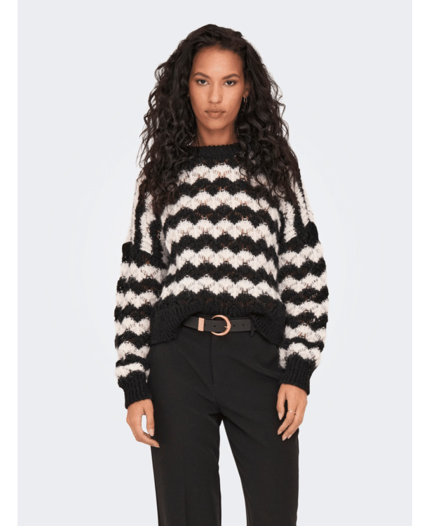 ONLLULU LIFE LS STRIPE O-NECK KNT