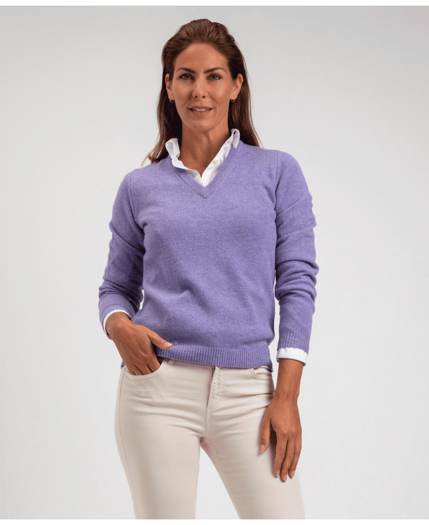 Lambswool V-neck Sweater