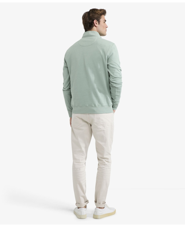 Zip Mock Sweatshirt 100% Cotton Heren