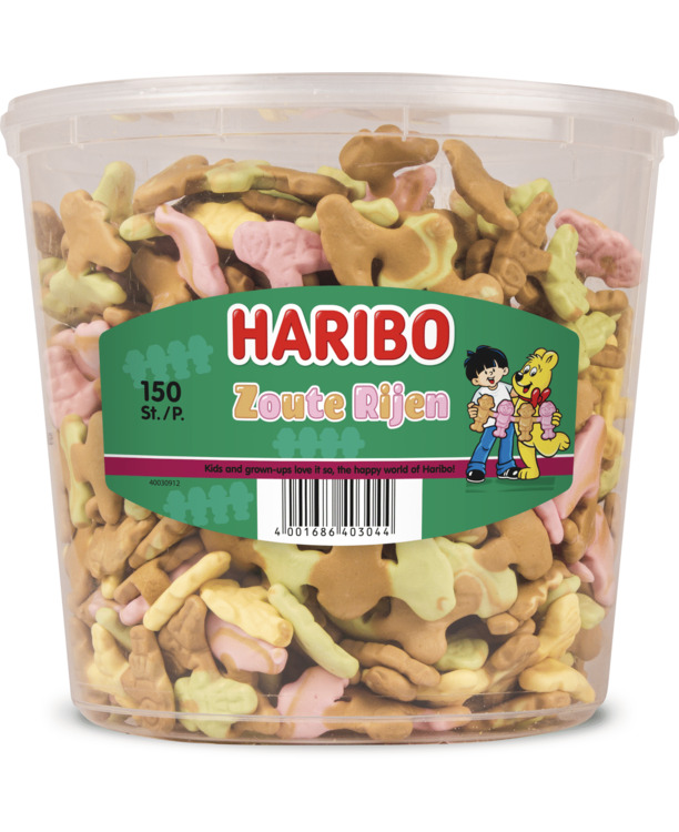 Haribo Zoute Rijen 150 stuks