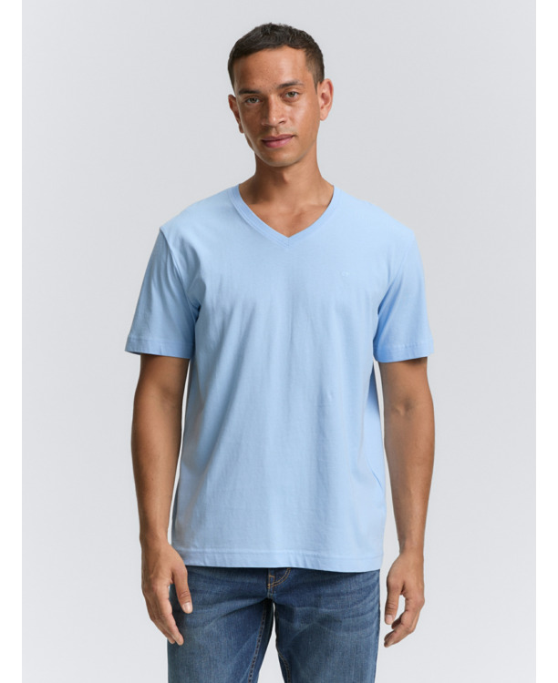 Basic T-shirt met V-hals
