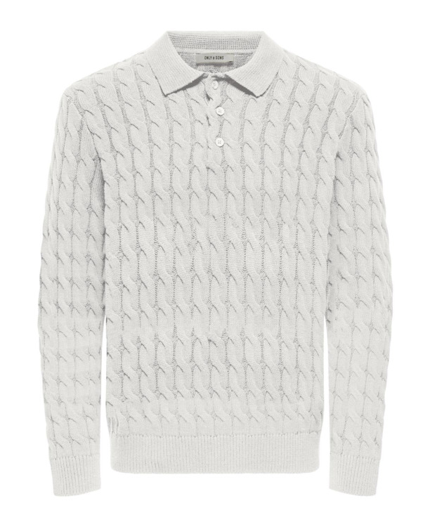 Polo met lange mouwen met relaxte pasvorm Heren