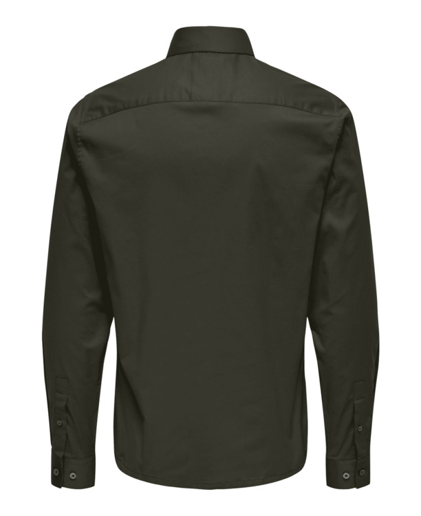 Slim Fit Overhemdkraag Lange Mouwen (L/M) Heren