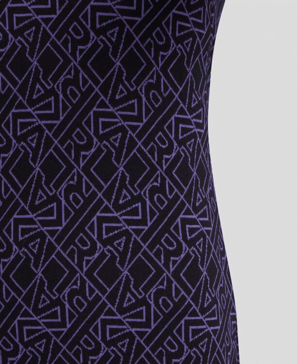 AOP ATHLEISURE V-NECK KNIT DRESS