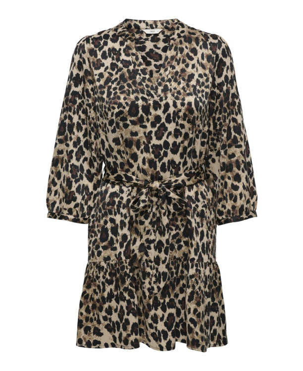 Regular Fit V-Neck Long Sleeves (L/S) Mini-jurk met riem