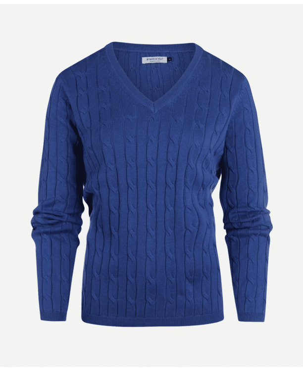 V- neck Cable Sweater