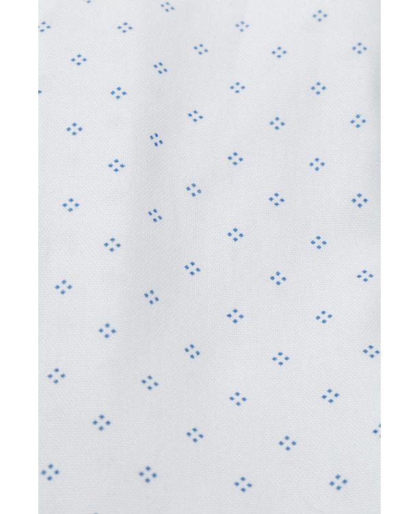 Suitable Overhemd Oxford Print Wit