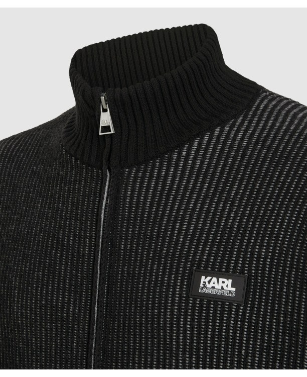 STACK PATCH ZIP CARDIGAN