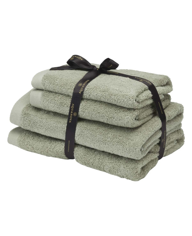 Rio - Handdoek bundel - GOTS KATOEN - 2x 50x100 + 2x 67x130 cm - Thyme