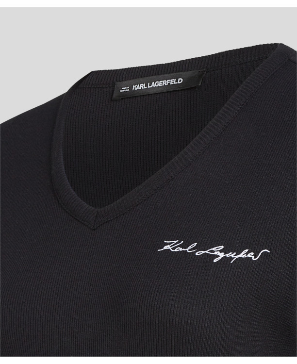 ESSENTIAL RIB V-NECK T-SHIRT