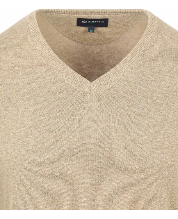 Suitable Respect Vinir Pullover Melange Sand