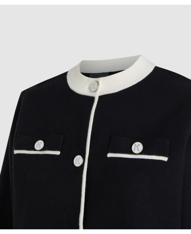 BW FANCY BUTTON KNIT CARDIGAN