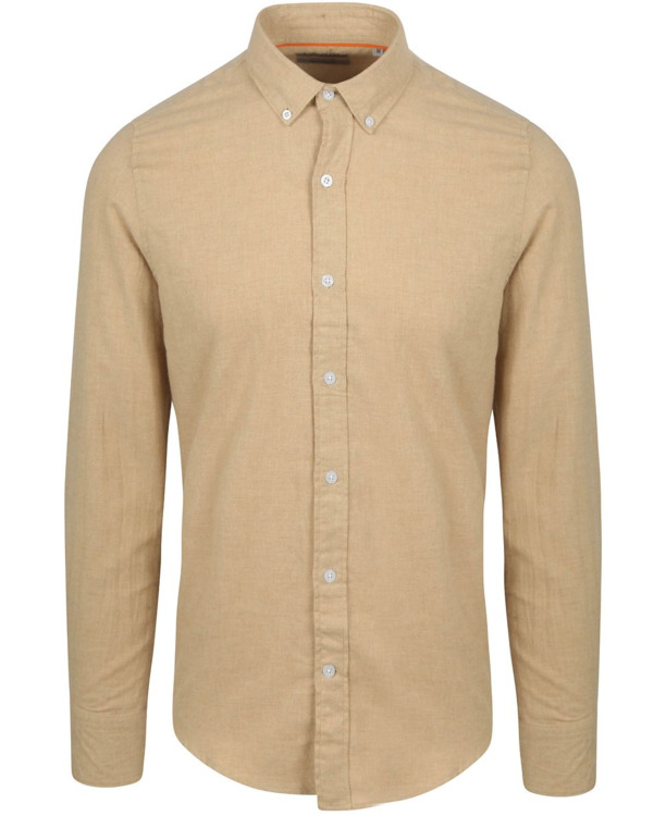 Suitable Overhemd Flanel Beige