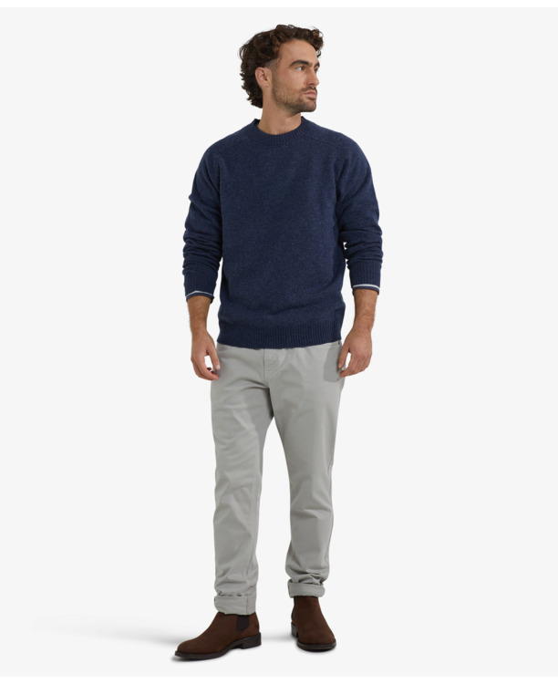 Lambswool Crew Neck sweater 100% Lambswool Heren