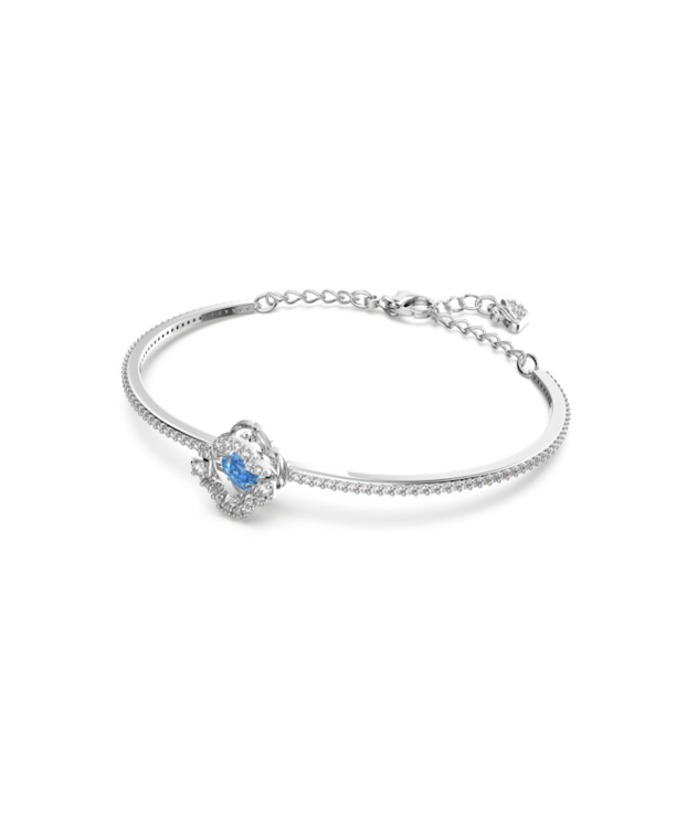 Una Sparkling Dc Bangle Rhodium shiny Arctic Blue White