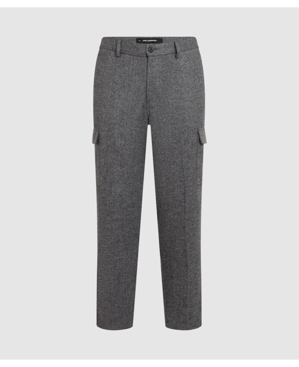 BRUSHED MELANGE CARGO PANTS
