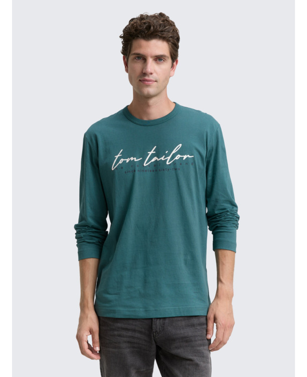 Shirt met lange letters en logo-opdruk