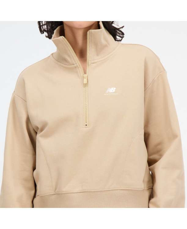 New Balance Dames Athletics Pullover Beige French Terry