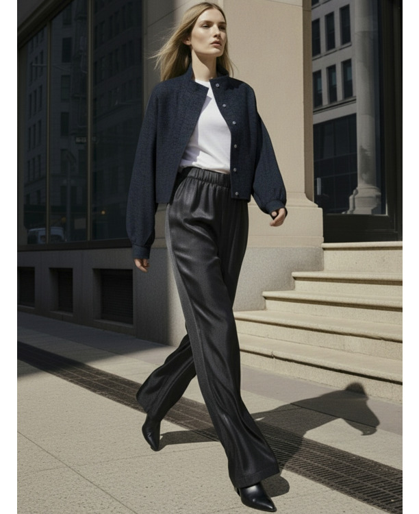 HDMEGAN HW LOOSE SATIN PANT