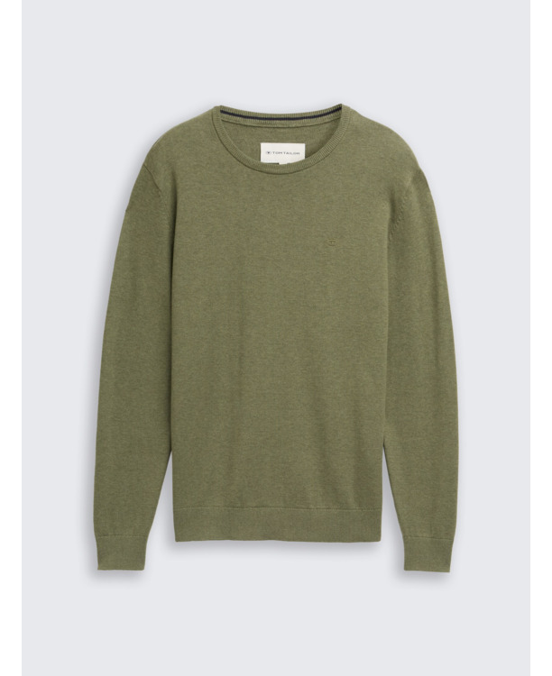 Gebreide trui met geprint logo