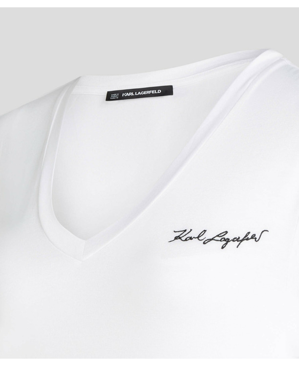 V-NECK RUCHED DETAIL T-SHIRT