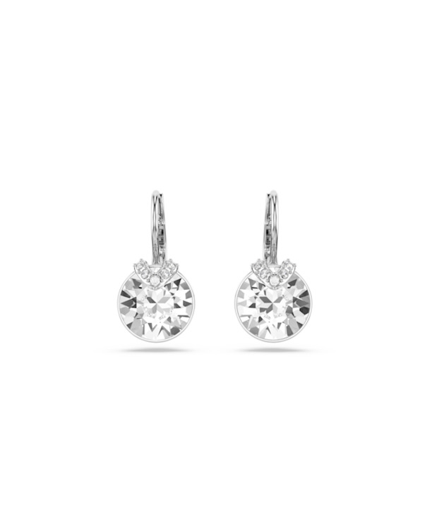 Bella Pierced Earrings Drop Rhodium shiny Crystal