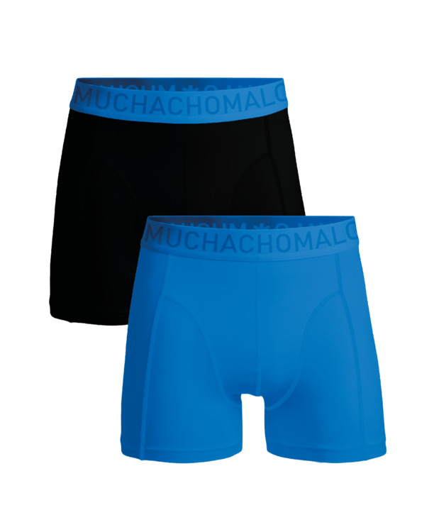 Heren 2-Pack Boxershorts Microvezel Effen Black/Blue