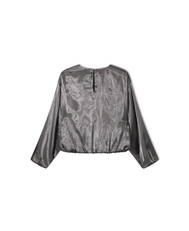 10DAYS Dames glanzende ballon blouse viscose polyester