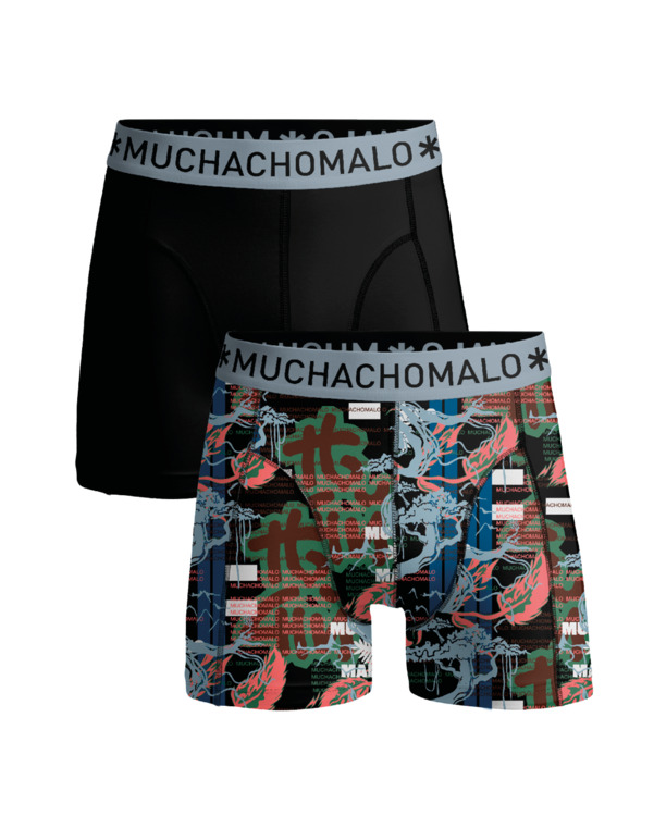 Heren 2-Pack Print/Black