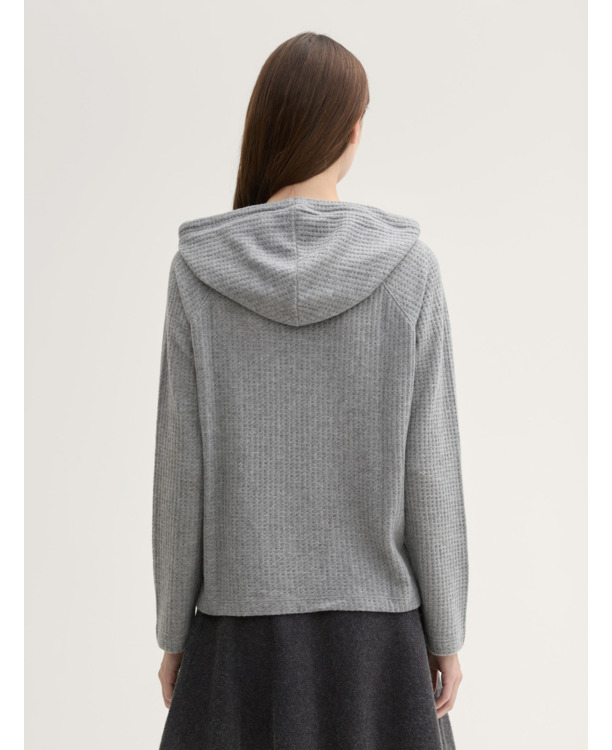 Losse hoodie met structuur