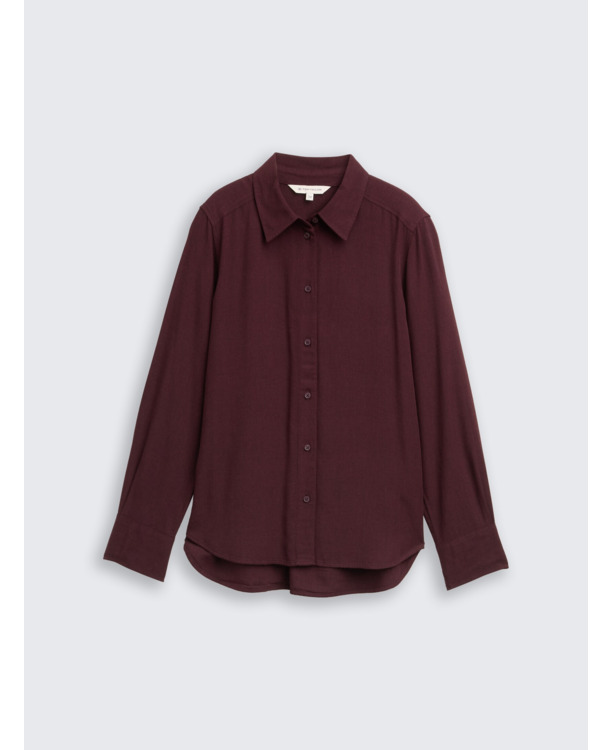 Twill blouse in normale pasvorm