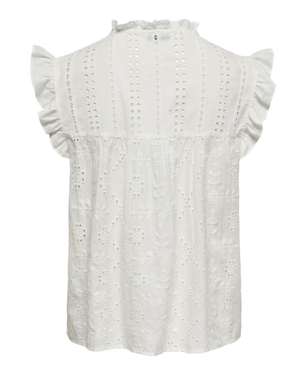 Regular Fit O-Neck Sleeveless (S/L) Mouwloze top met O-hals en koordsluiting