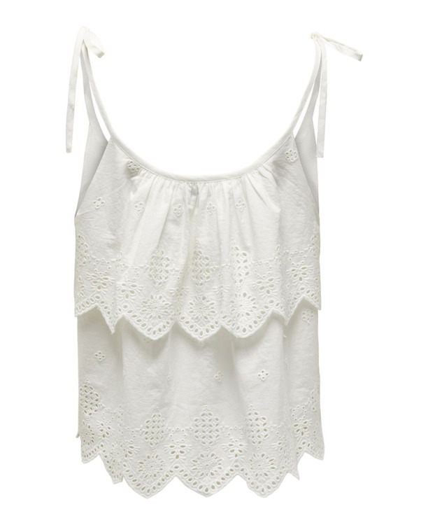 Regular Fit U-Neck Sleeveless (S/L) Mouwloze top met mooi sint-jakobsschelpdetail en U-hals