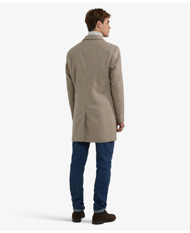 Twill Wool Coat Heren