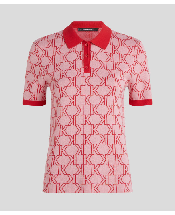 MONOGRAM KNIT POLO S/SLV