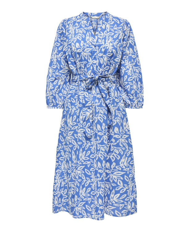 Regular Fit V-Neck 3/4 Sleeves (3/4) Jurk met V-hals met 3/4 mouwen in normale pasvorm