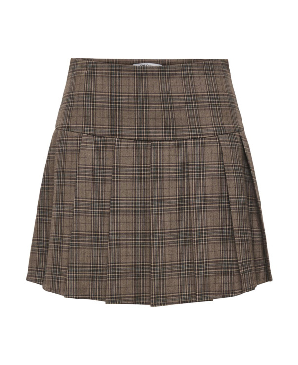 ONLTARY CHECK PLEAT SKIRT TLR